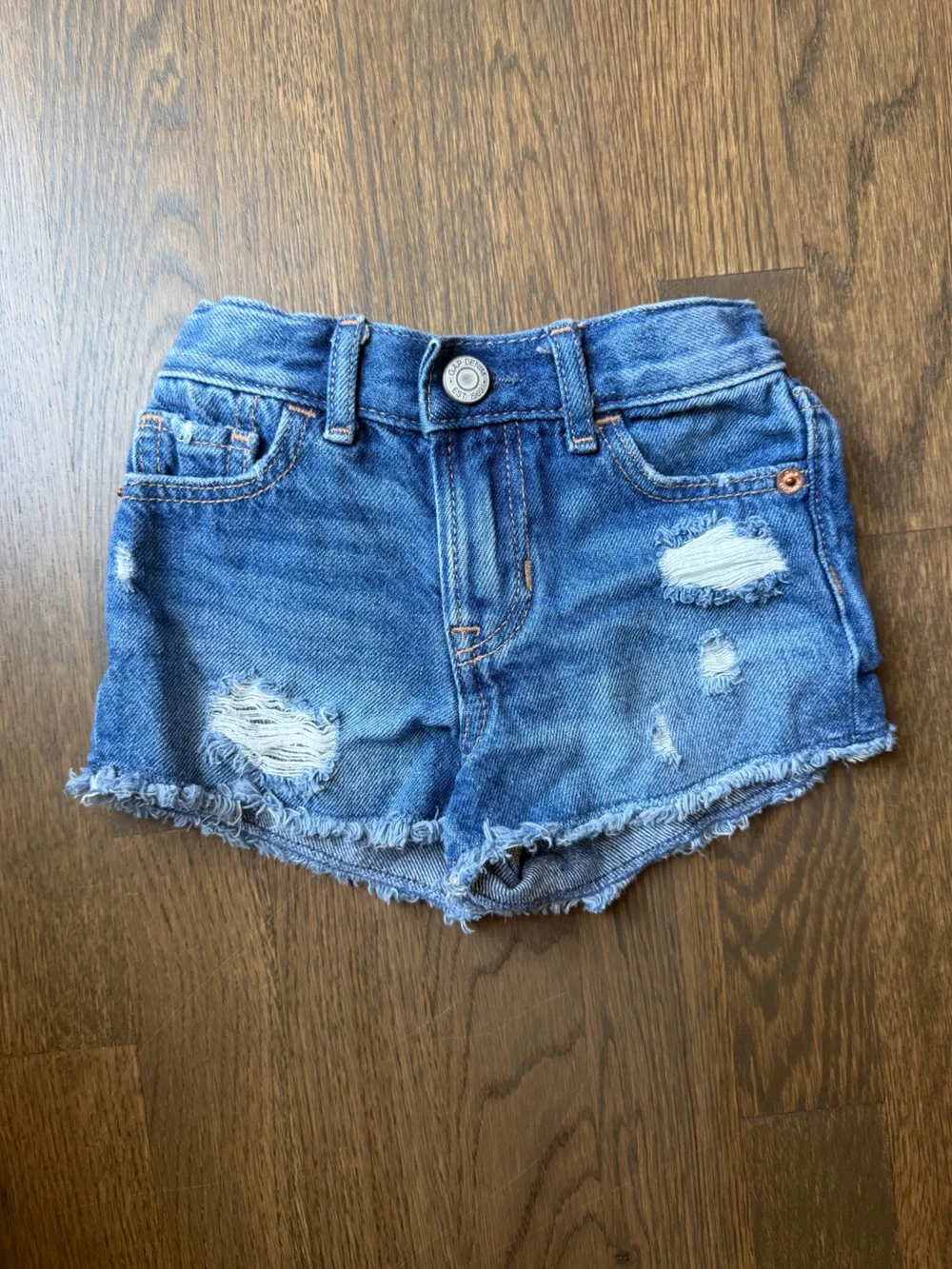 GAP Kids Distressed Blue Denim Cutoff Shorts